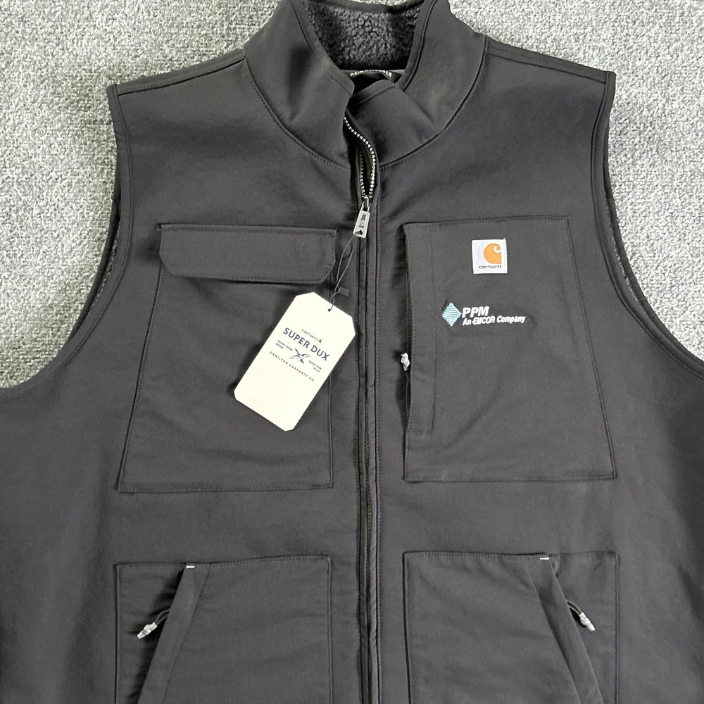 Carhartt Vest Mens 2XLT Black Super Dux Softshell Relaxed Workwear OV4999-M
